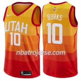 Män Utah Jazz Tröja Alec Burks 10 Nike City Edition Swingman